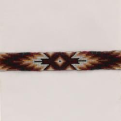 Twister Hatbands Beaded Stretch Brown