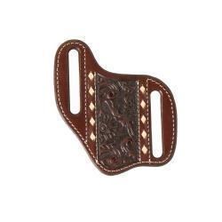 Nocona Knife Sheath Floral Embossed Brown
