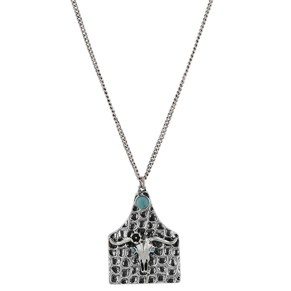 On the Ranch Cow Tag Necklace
