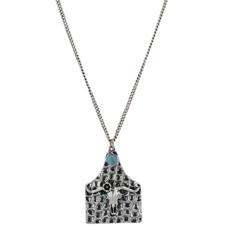 On the Ranch Cow Tag Necklace