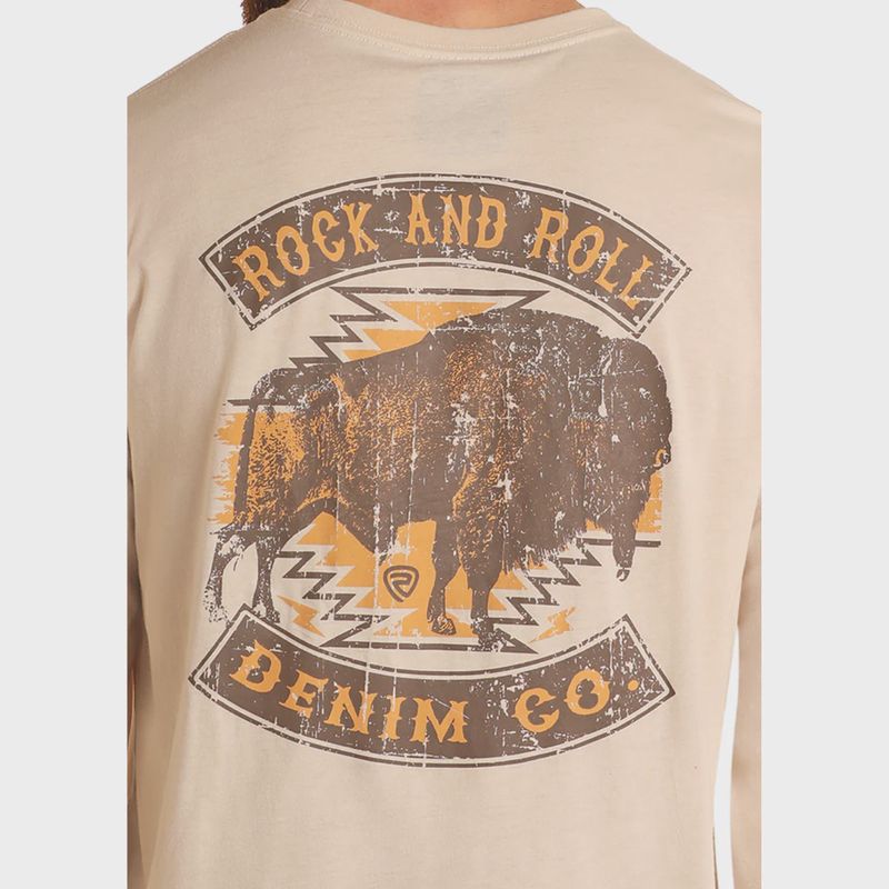 Rock &amp; Roll Graphic Buffalo L/S T-Shirt