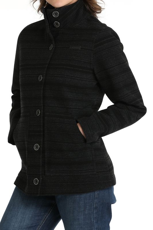 WOMENS WOOLY COAT OW24 - BLK
