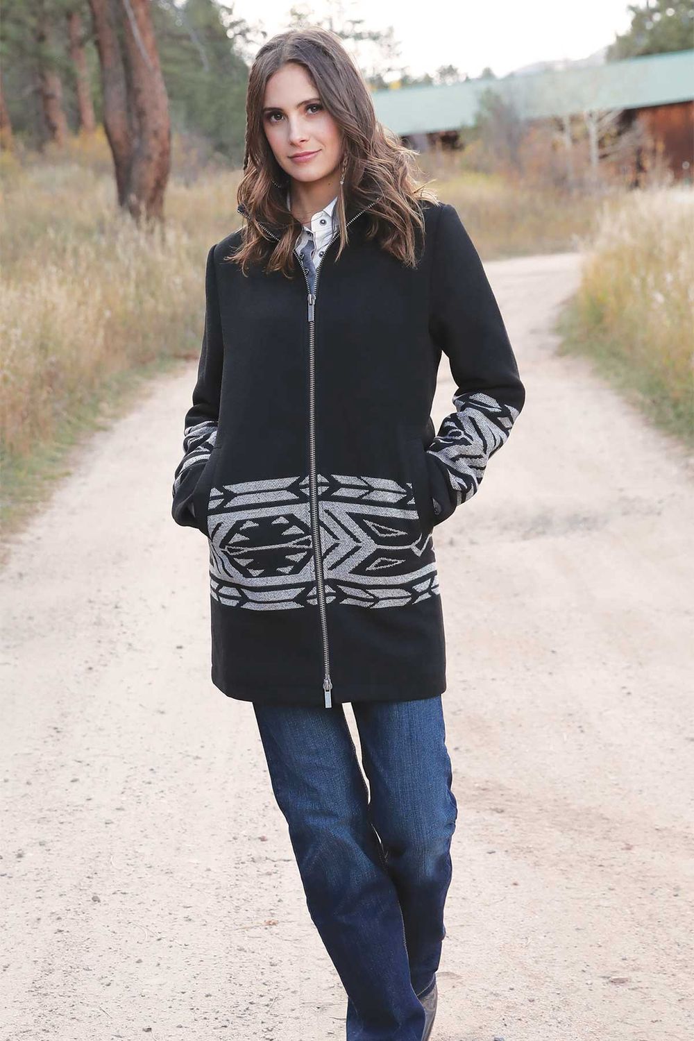 WOMENS WALKING COAT OW24 - BLK