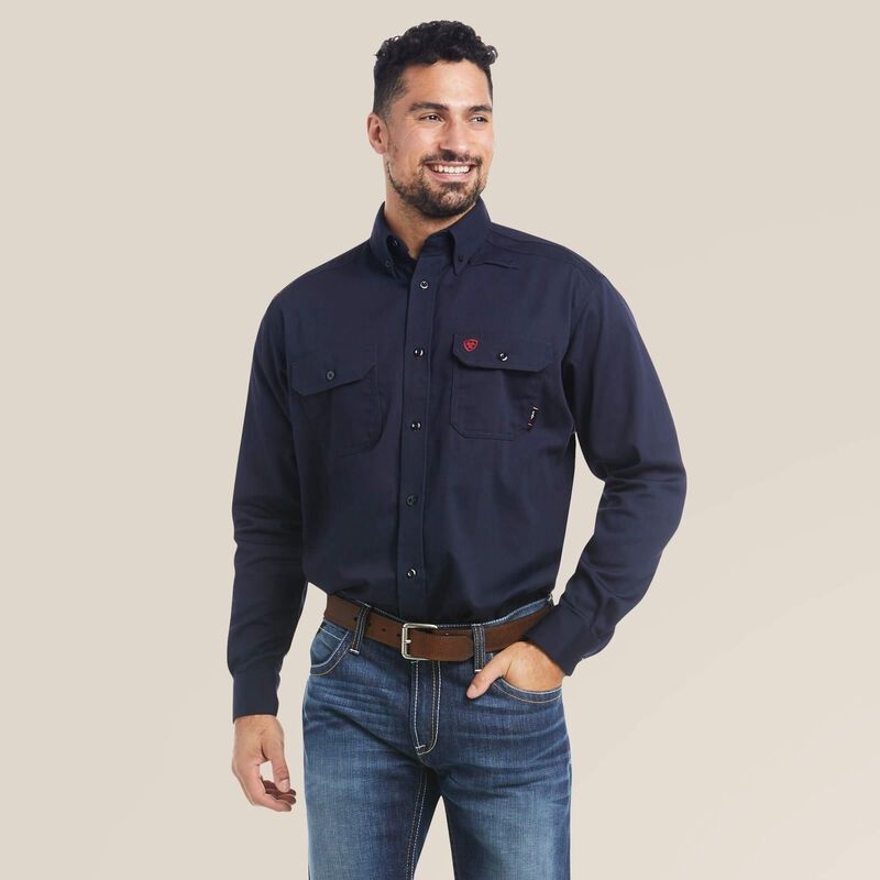 FR Solid Work Shirt- Blue
