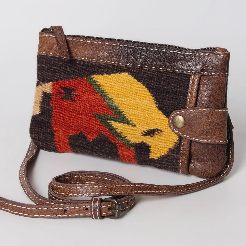 Crossbody Genuine Western Leather Women Bag Navaho Buffalo
