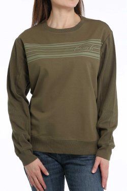 Women's Terry Sweatshirt - Olive