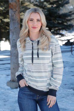 Women&#39;s Striped Hoodie - Multi