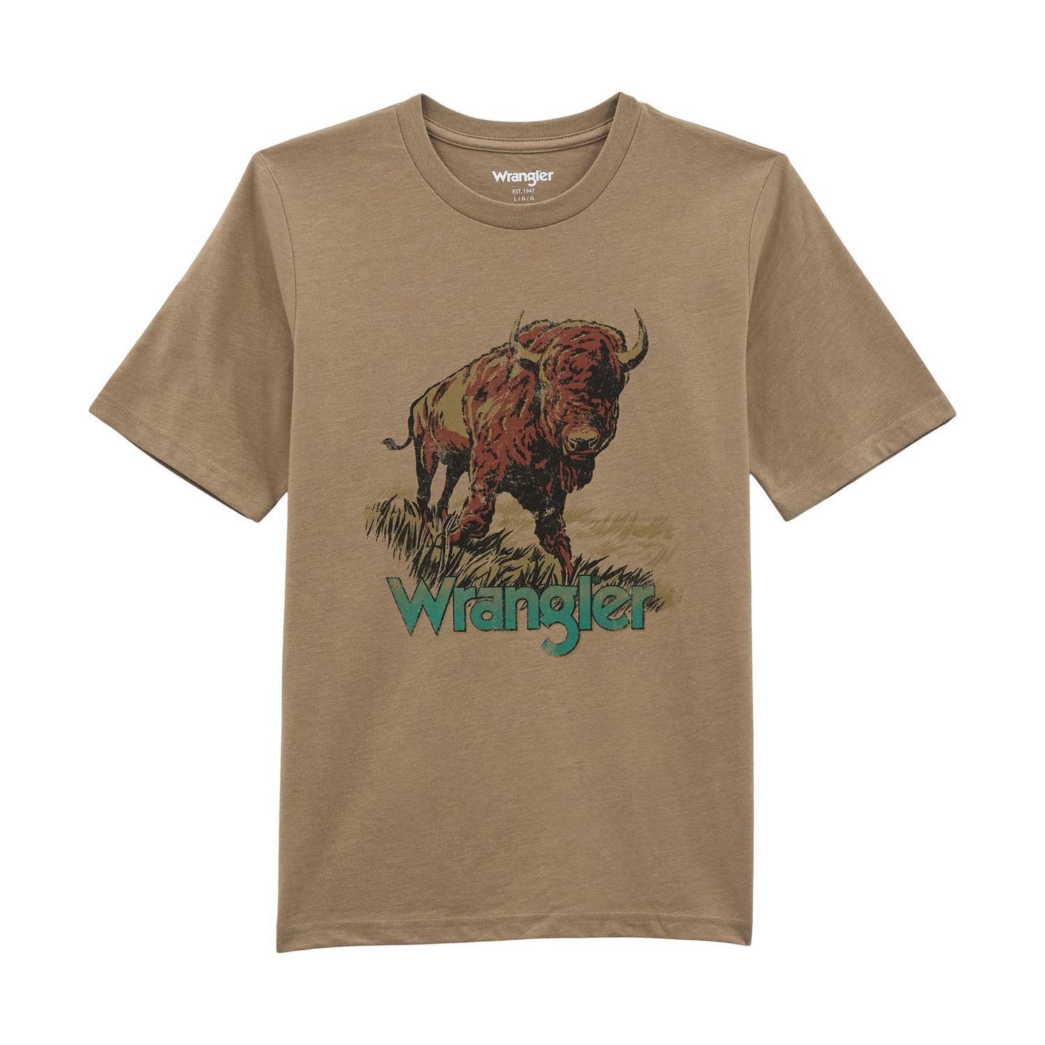 Wrangler® Boys Short Sleeve T-Shirt - Desert Taupe Heather