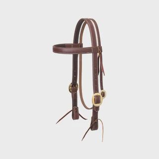 Working Tack Doubled and Stitched Browband Headstall