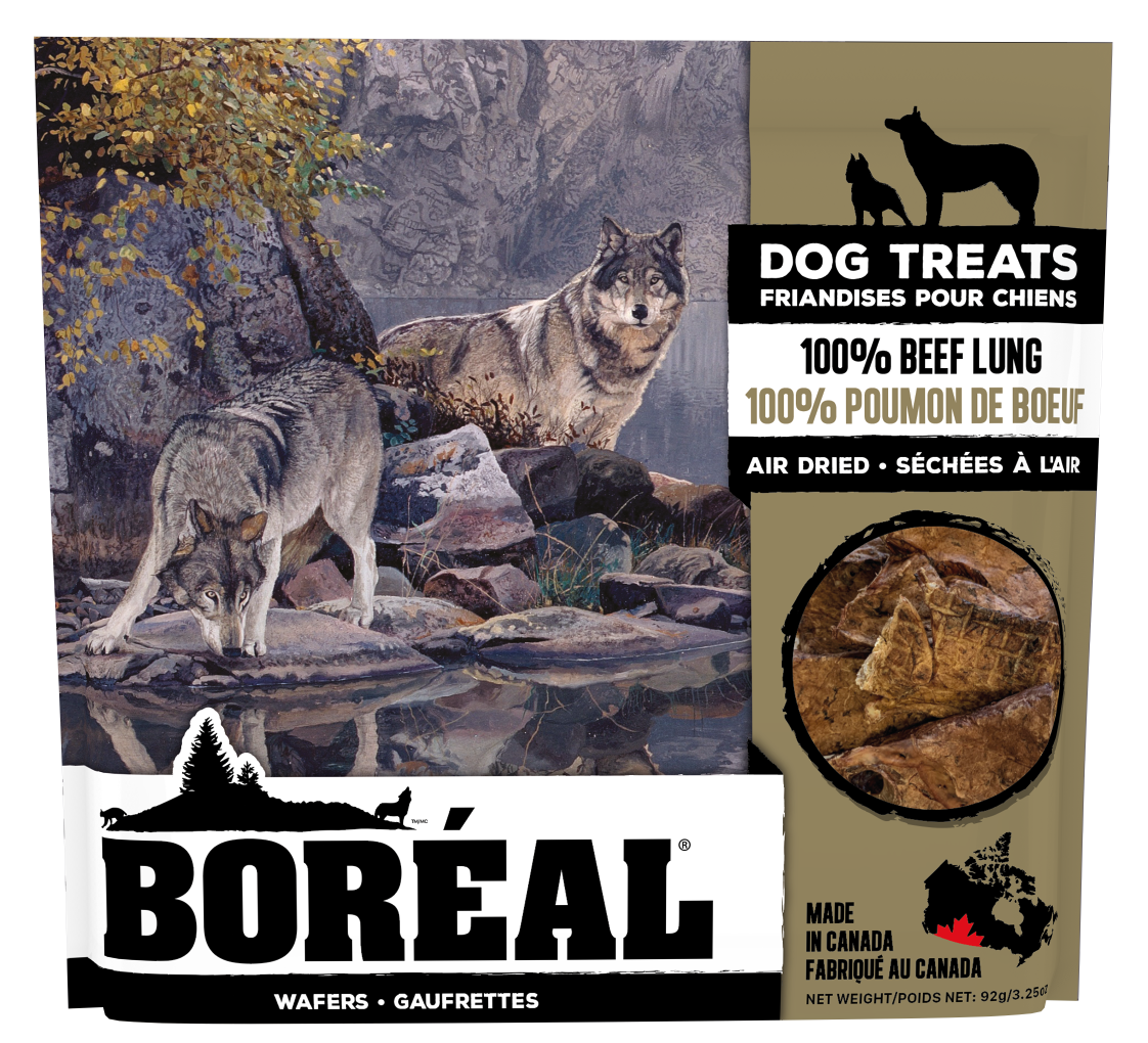 Boréal Dog Treats 100% Beef Lung Wafers 45g