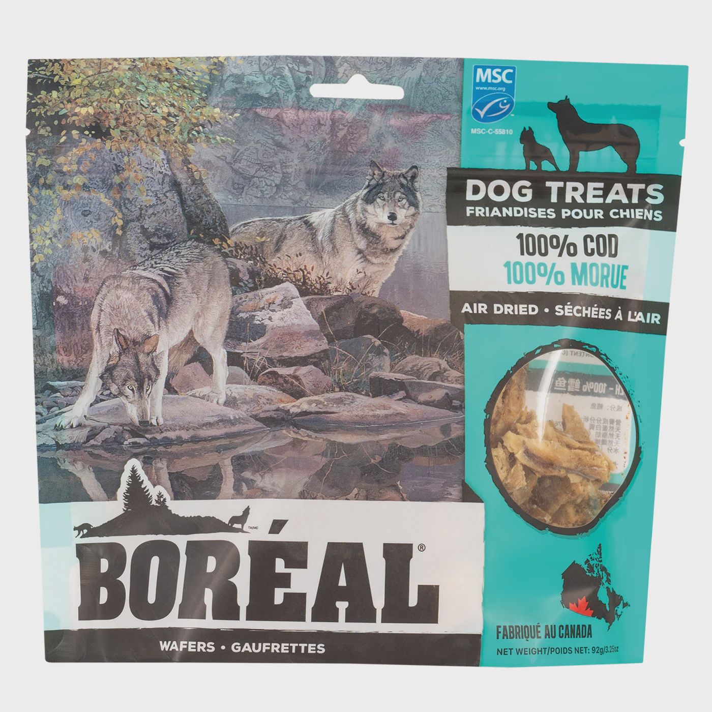 Boréal Dog Treats 100% Cod Wafers 92g