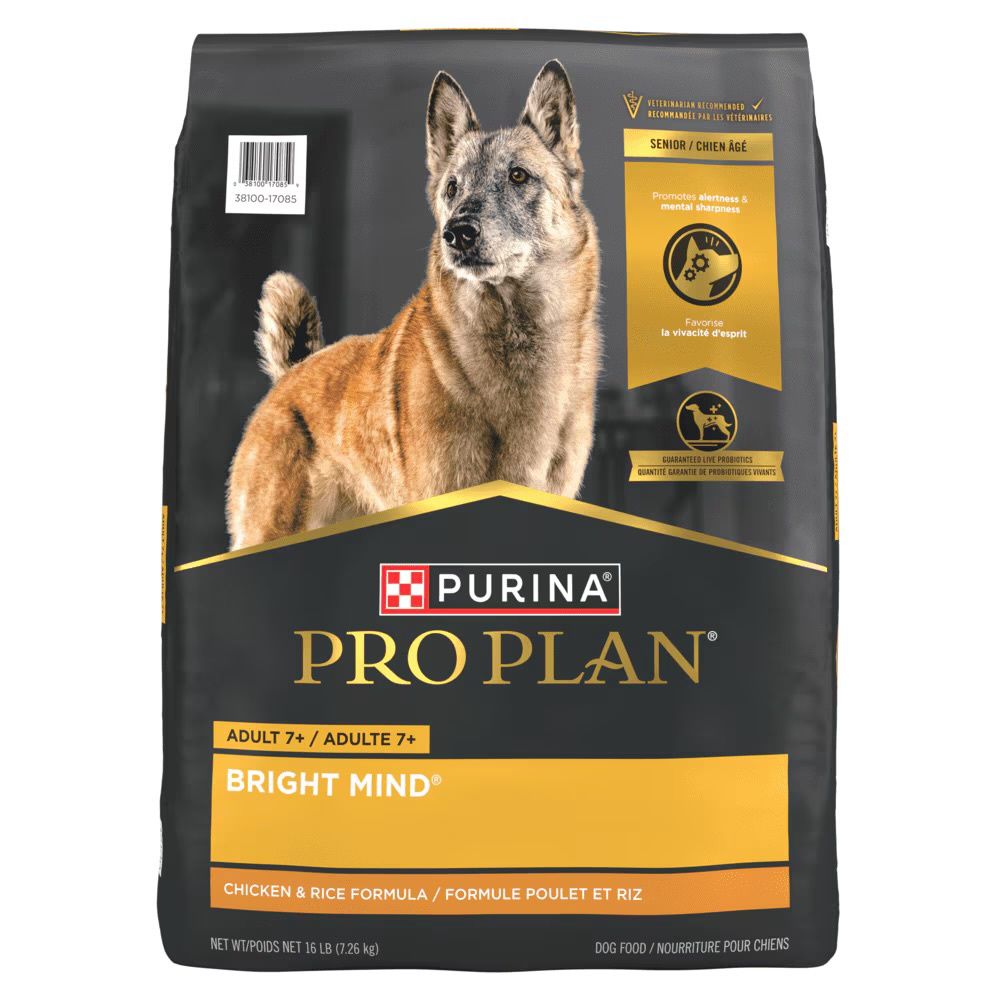 Purina Pro Plan Adult 7+ Bright Mind Chicken &amp; Rice- 30lb