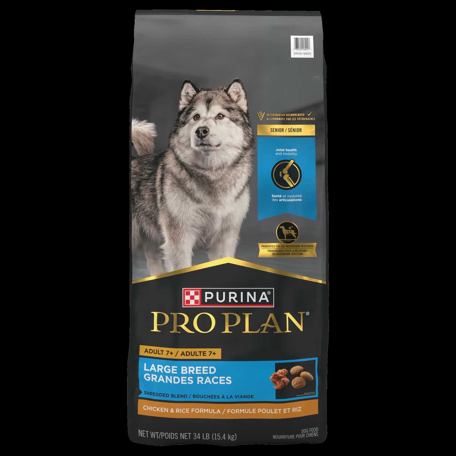 Purina Pro Plan Adult 7+ Large Breed Chicken &amp; Rice- 34lb