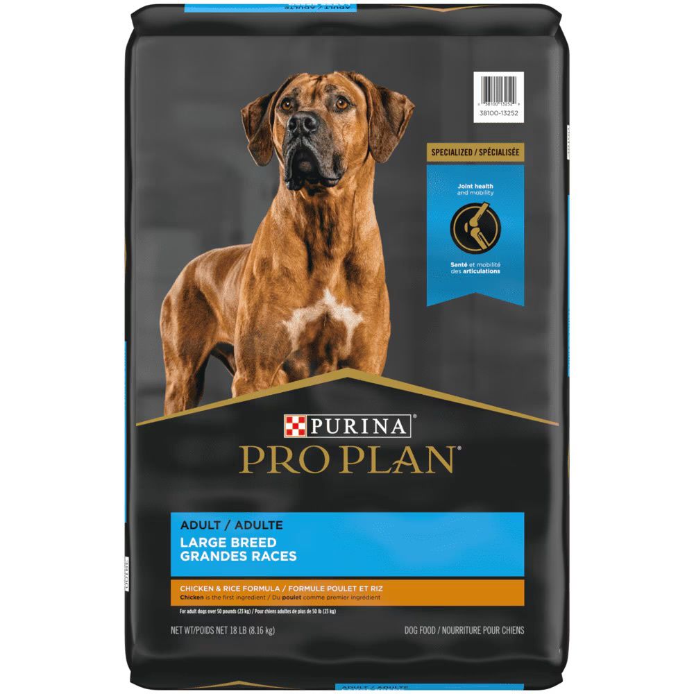 Purina Pro Plan Large Breed Chicken &amp; Rice Dog Food-34lb