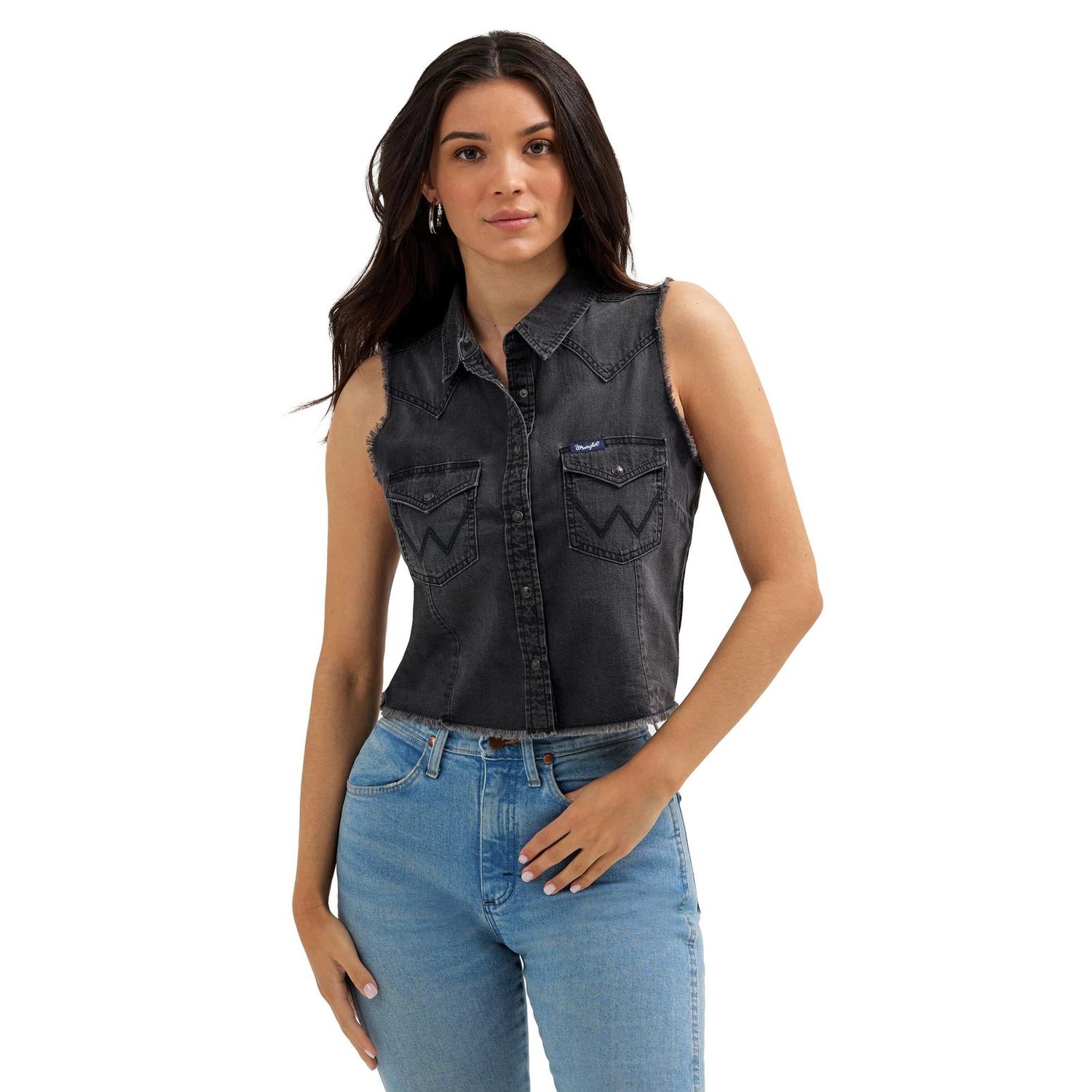 Wrangler Retro® Western Vintage Crop Top - Black