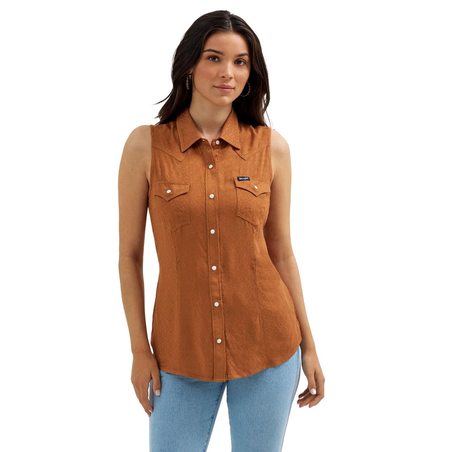 Wrangler Retro® Western Vintage Snap Top - Brown