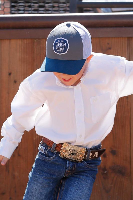 BOYS TRUCKER CAP 3/25 - GRY