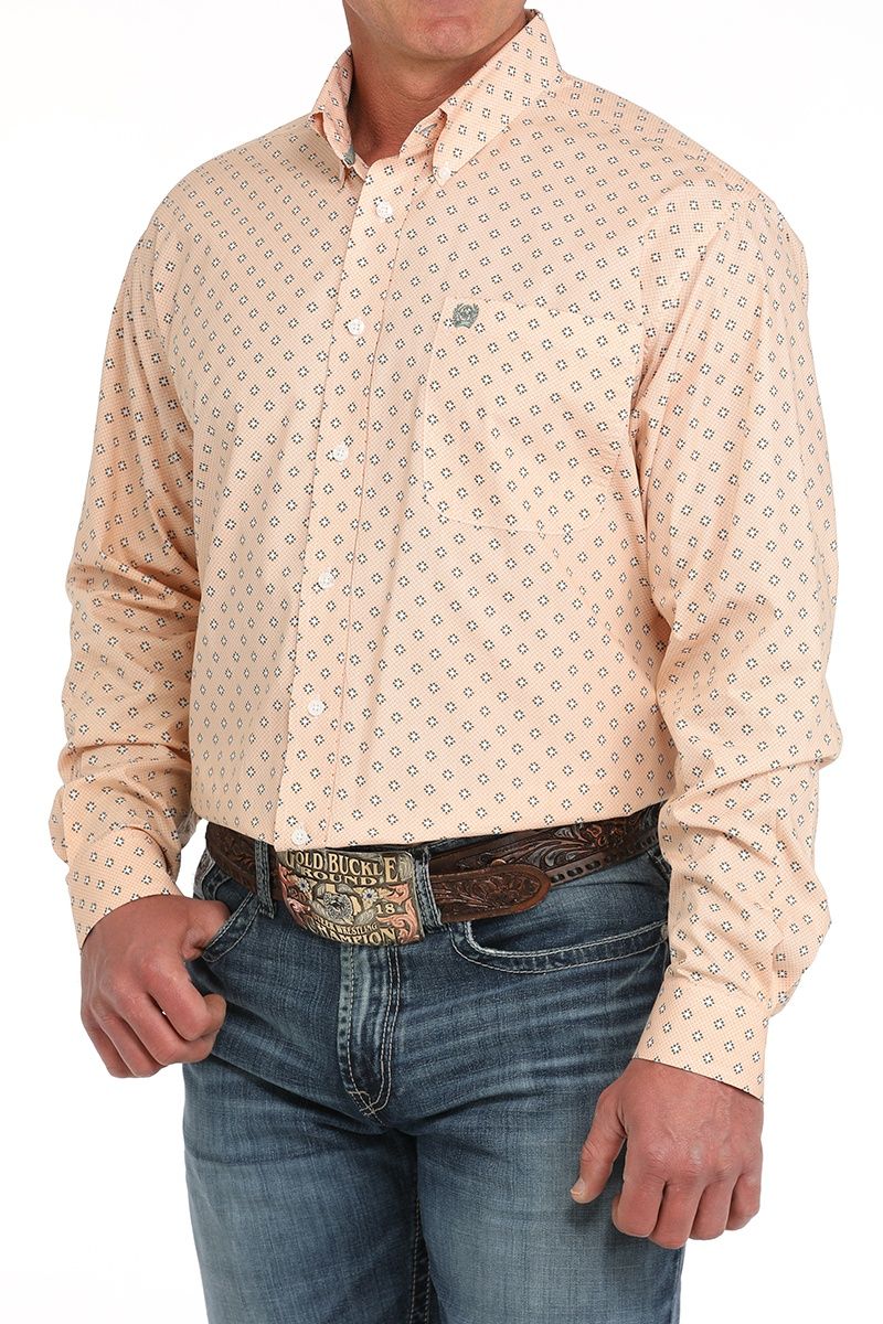 MENS L/S PRINT 3/25 - ORG