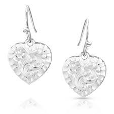 Chiseled Heart Earrings