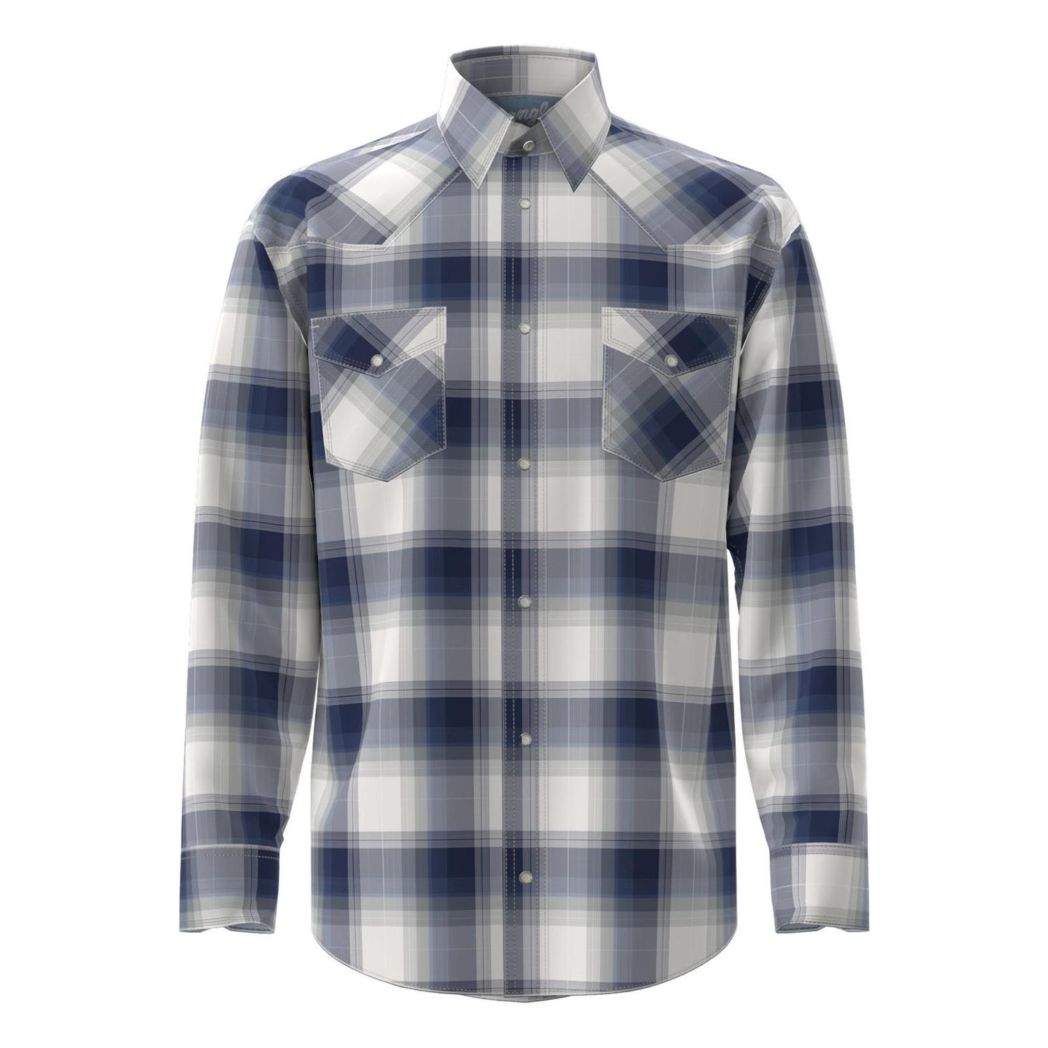 Wrangler® 20X® Competition Advanced Comfort Long Sleeve Shirt - Classic Fit - Blue Multi