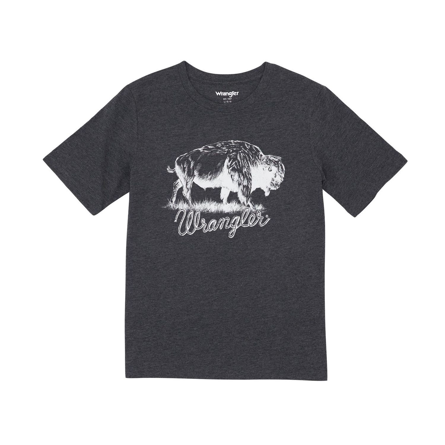 Wrangler® Boys Short Sleeve T-Shirt - Caviar Heather
