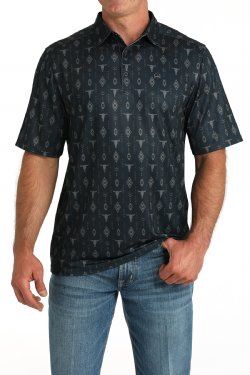 Men&#39;s Bull Skull Print - Navy