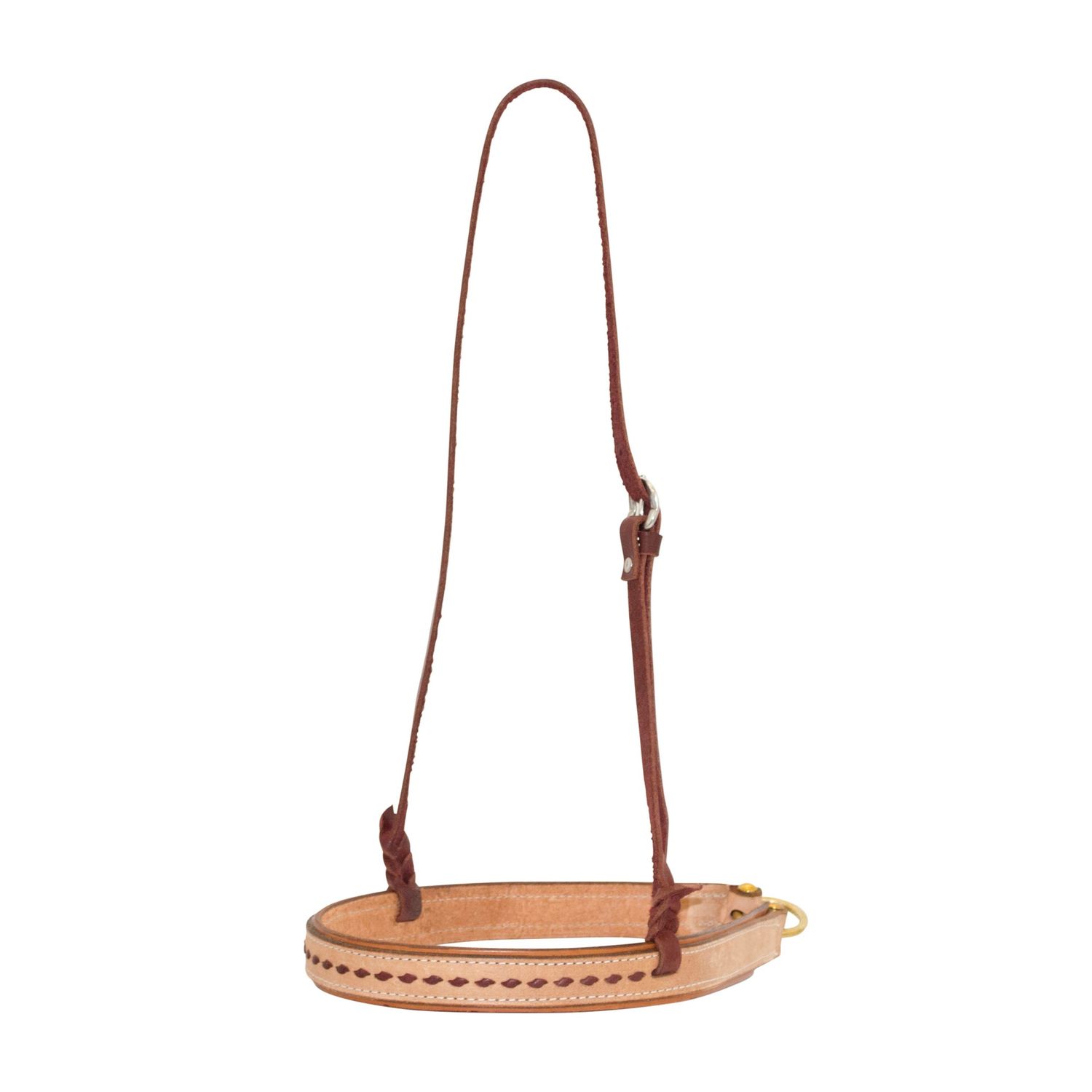 1-1/4″ Roughout Latigo Buckstitch Noseband