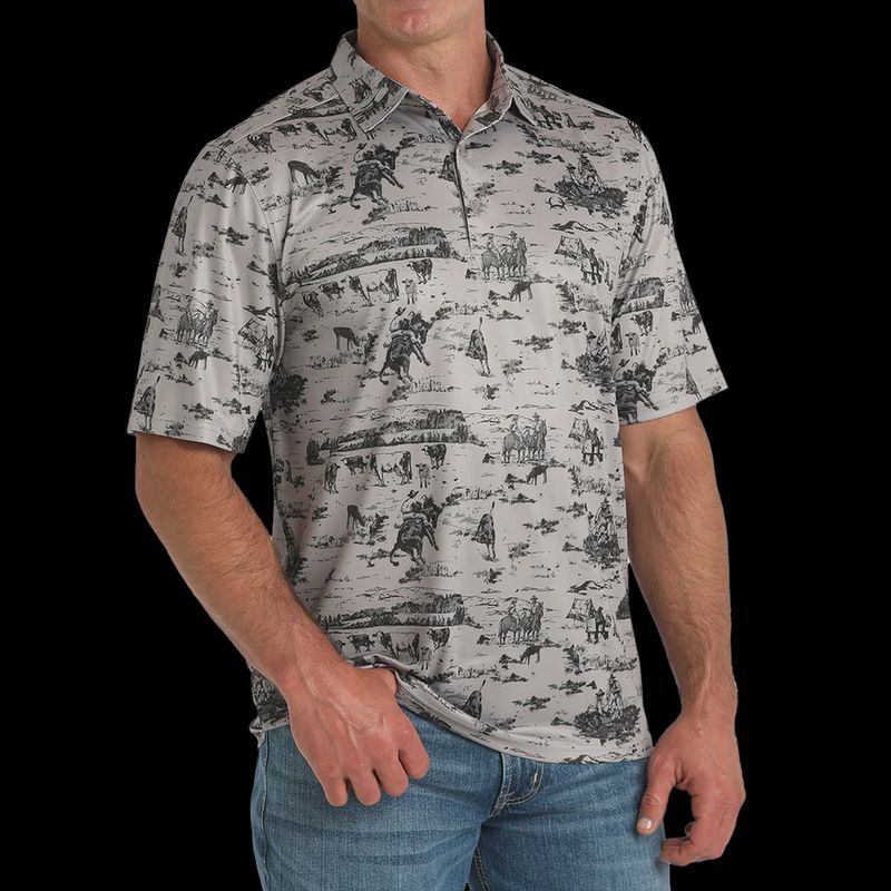 Cinch Desert Print Polo