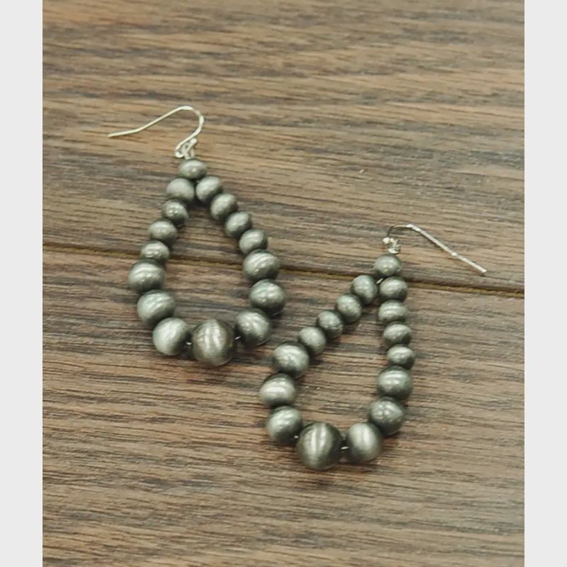 Graduated Navajo Bead Earrings
