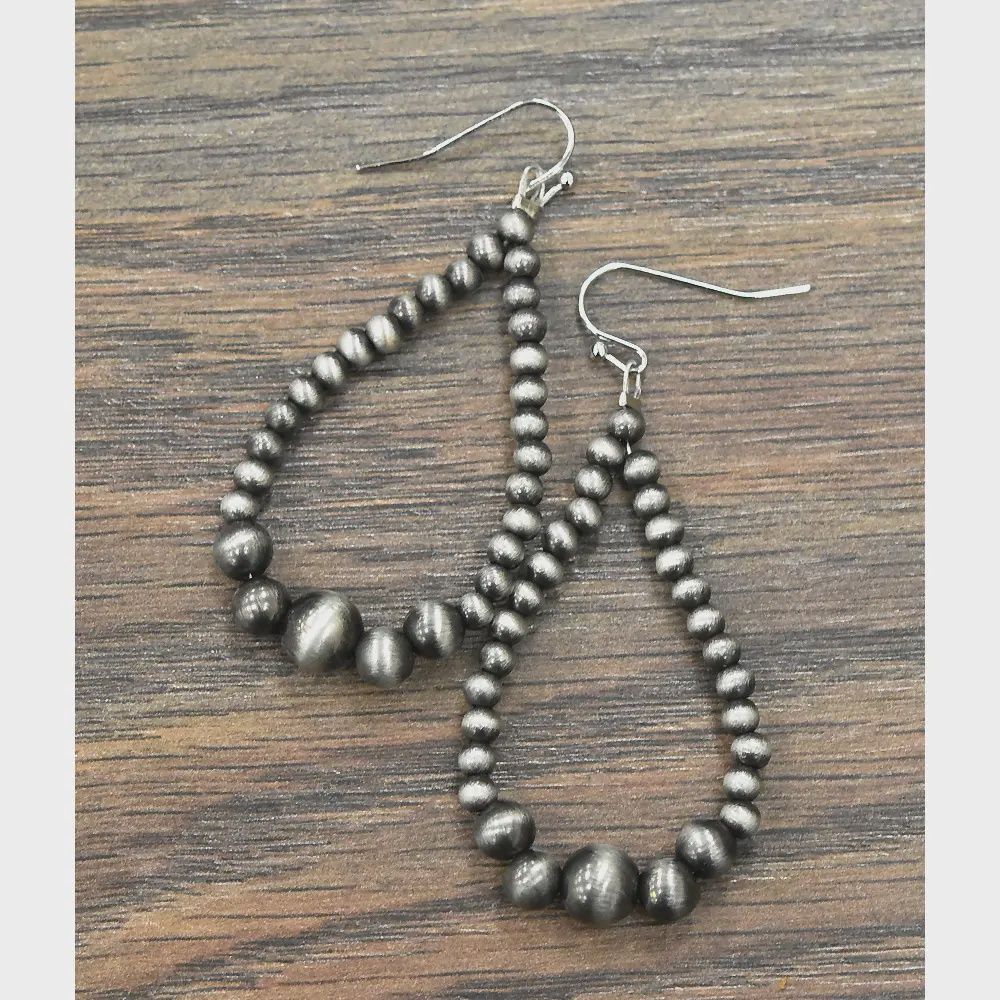 Drop Navajo Bead Earrings