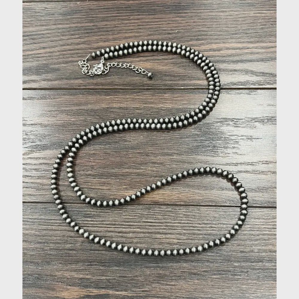 46&quot; 6mm Navajo Bead Necklace