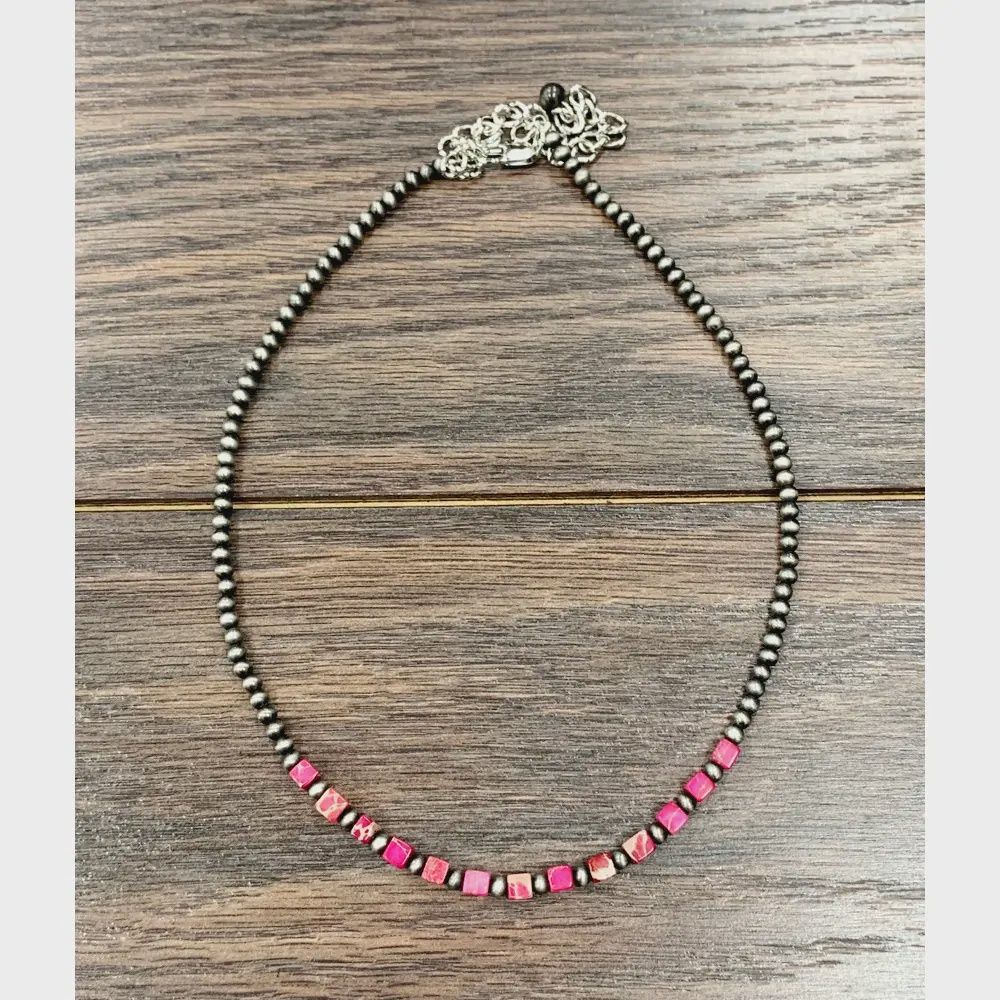 15&quot; Navajo Square Gemstone Necklace