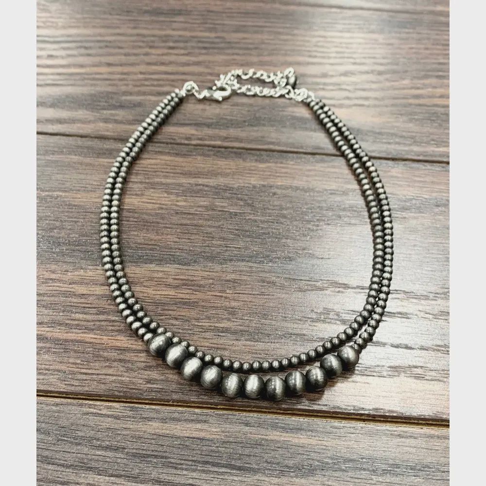 16&quot; 2-strand Navajo Necklace