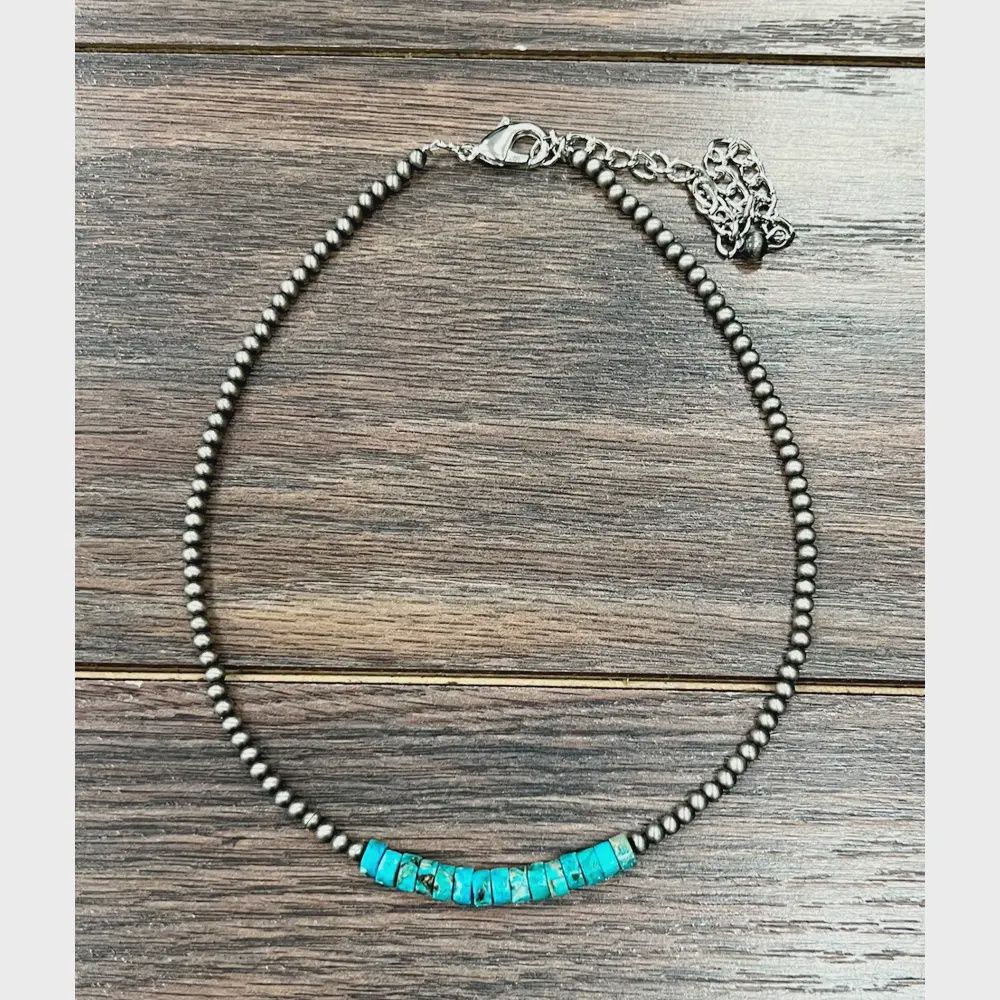 15-inch Rondelle Gemstone Necklace