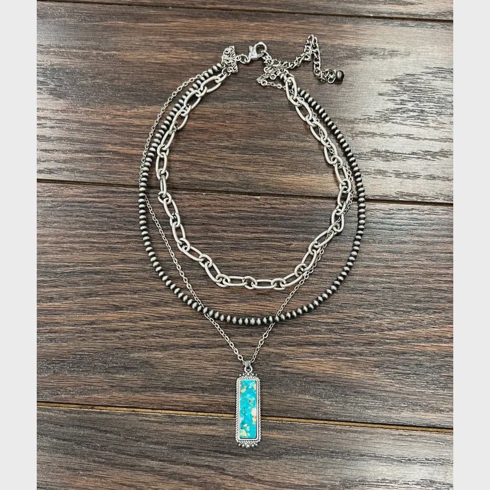 Bar Gemstone Necklace