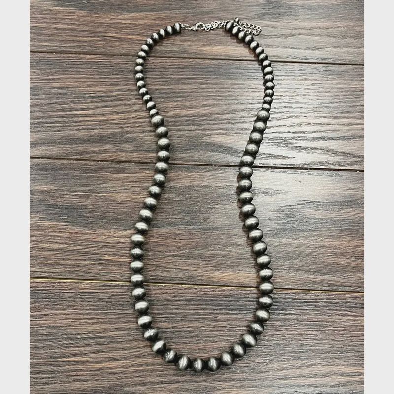 34" Big 2-size Navajo Bead Necklace