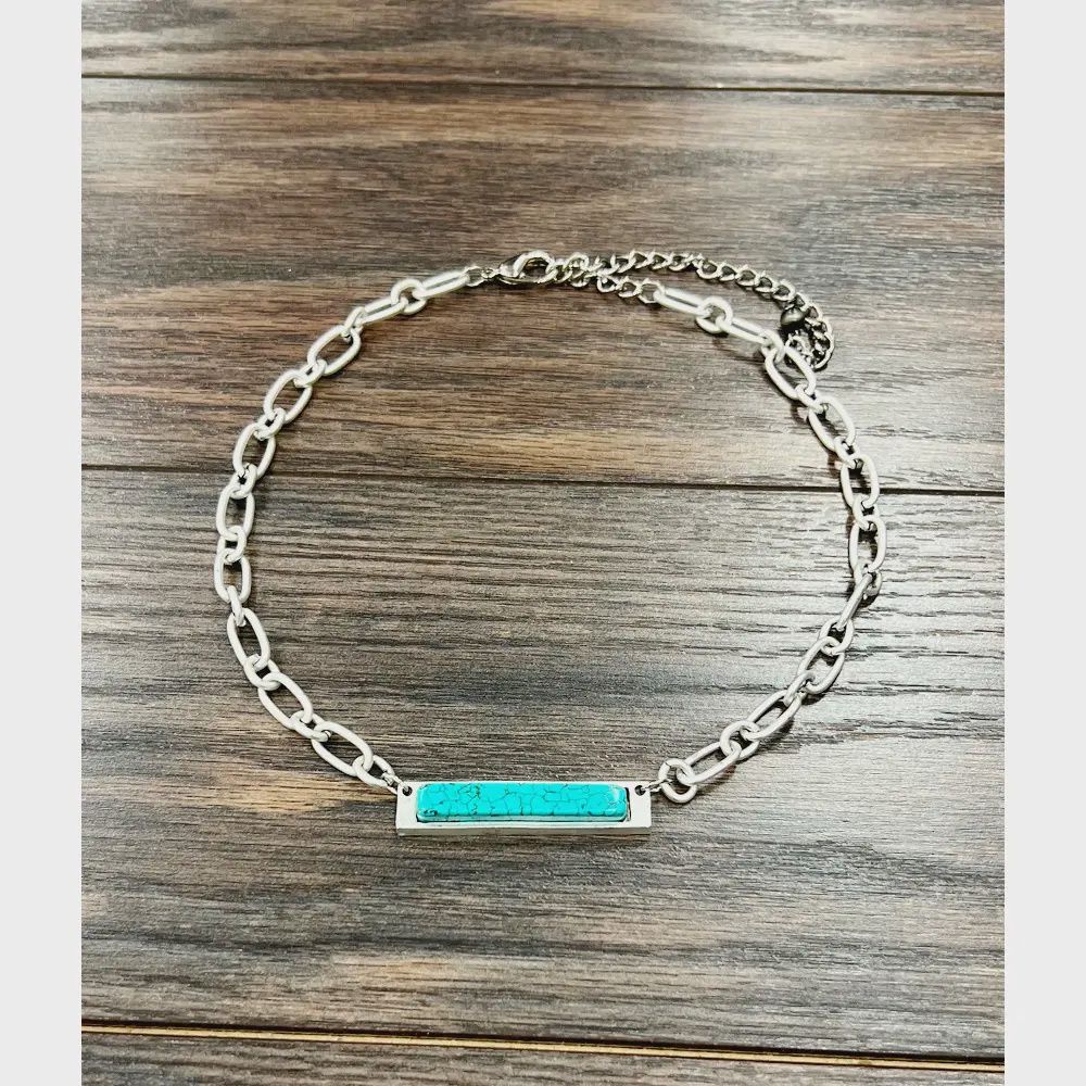 15&quot; Bar Turquoise Necklace