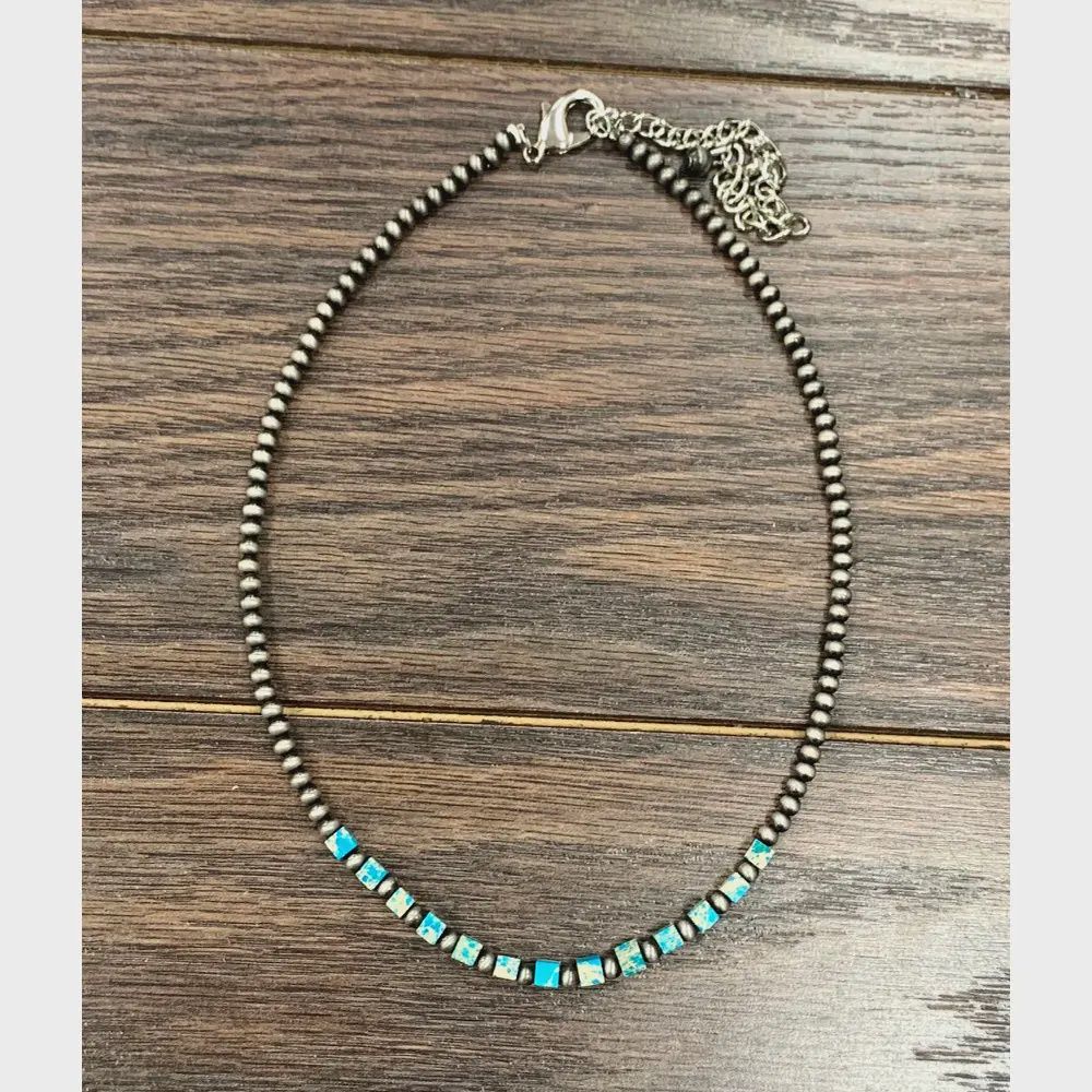 15&quot; Square Gemstone Necklace