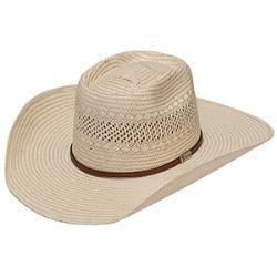 Twister Jute Hat with Brown Leather Band