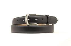 Nocona Mens Belt 1 1/4&quot; Plain Strap Silver Buckle Black