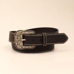 Ariat Ladies Belt 1 1/2&quot; Heavy Stitched Edge Black