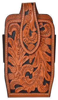XXL Natural W/Black Antique Floral Phone Holder
