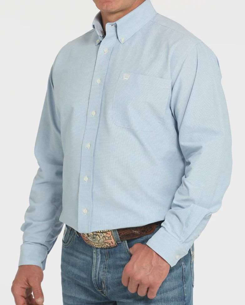 Cinch Button Up Light Blue Shirt