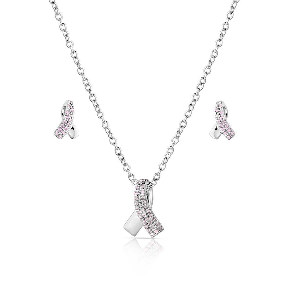 Montana Silversmiths Hope &amp; Strength Ribbon Jewelry Set