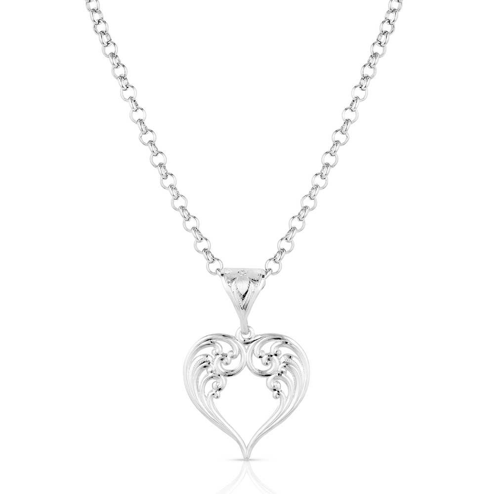 Montana Silver Open Scroll Heart Necklace