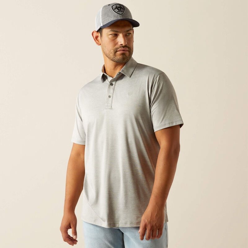 Grey Fitted Polo