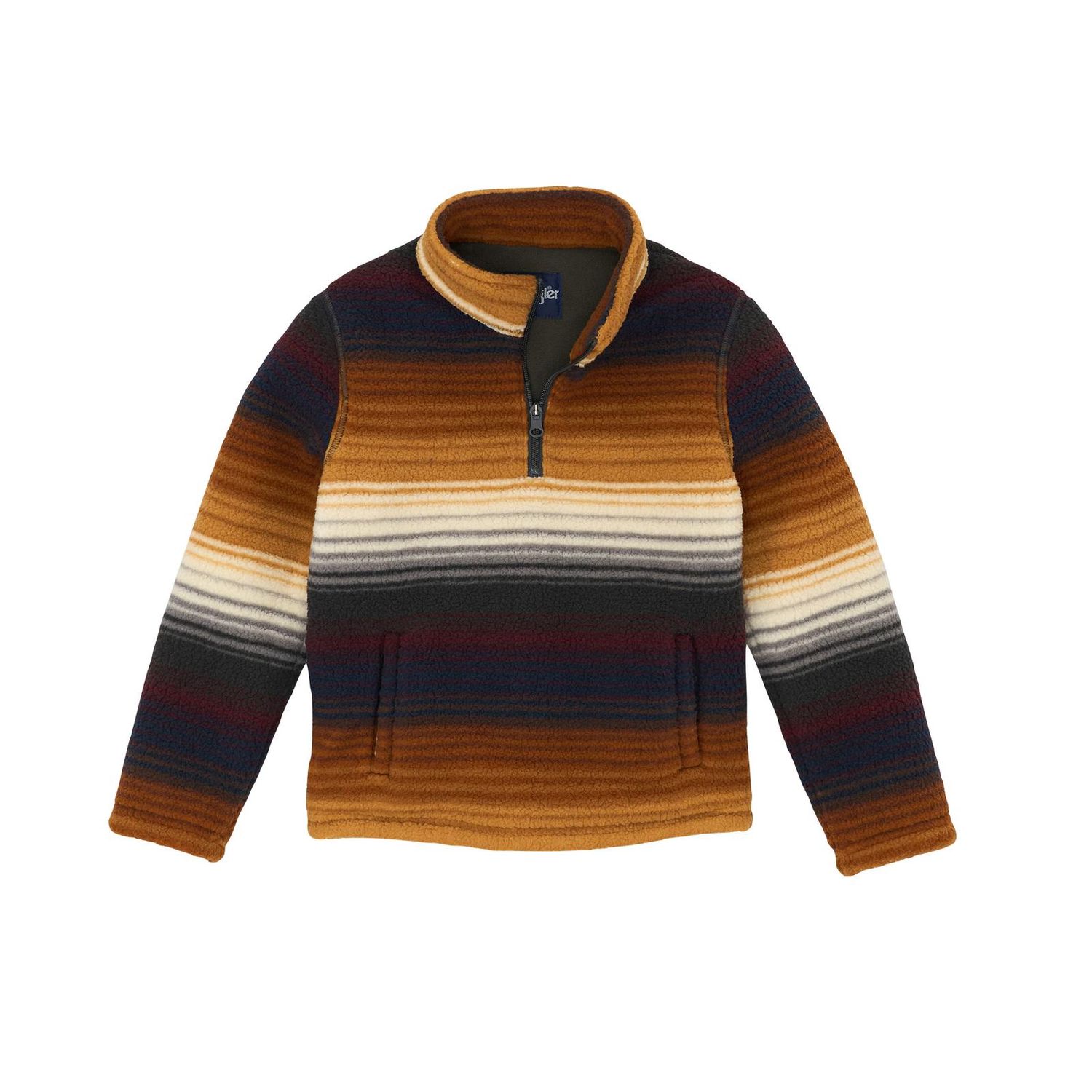 Boys Wrangler® Sherpa 1/4 Zip Pullover - Multi Stripe