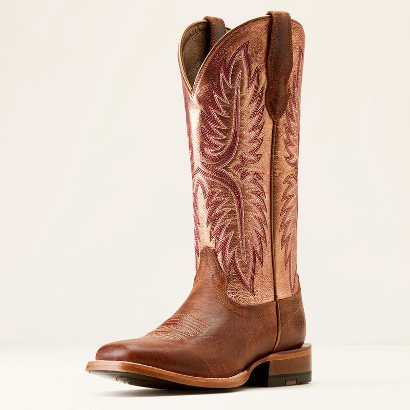 Ariat Frontier Calamity Jane Western Boot- Bite The Dust Br./Dessert Sunshine