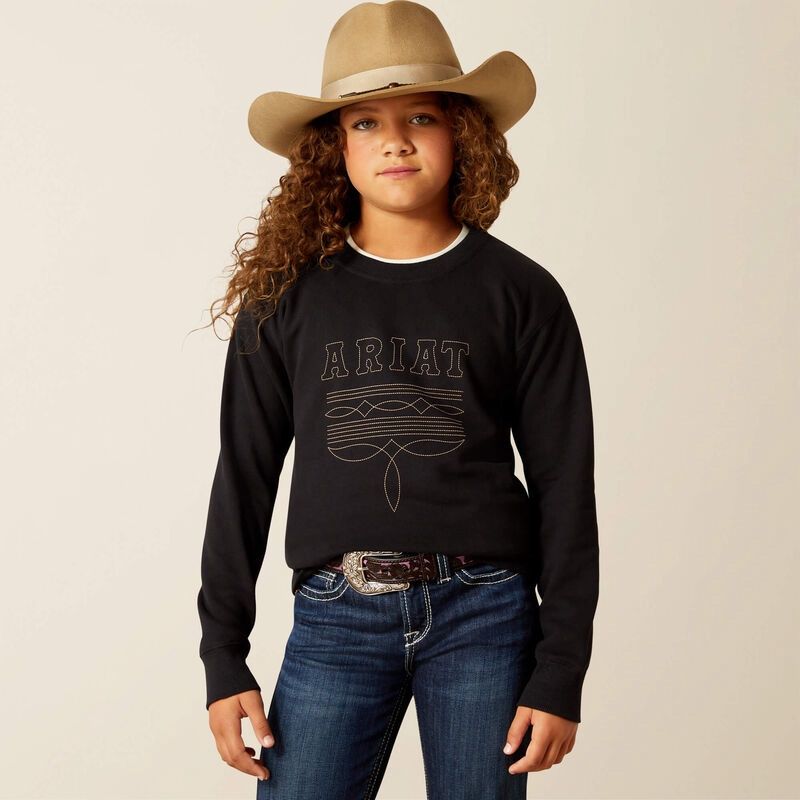 Girls Booted Logo Sweatshirt