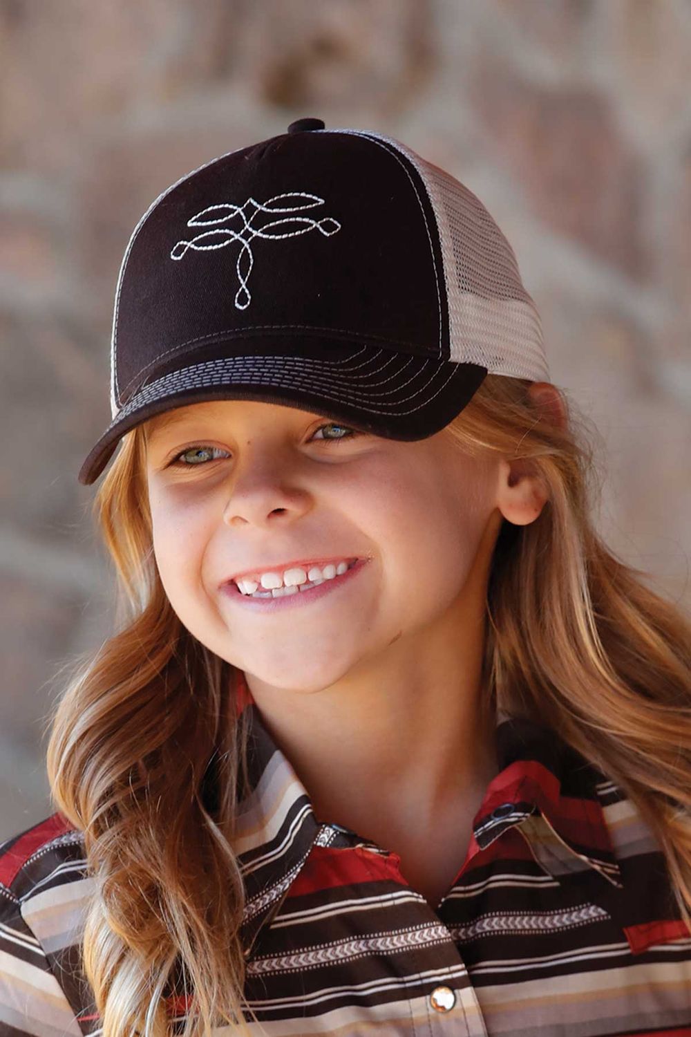 GIRLS TRUCKER CAP 9/25 - BRN